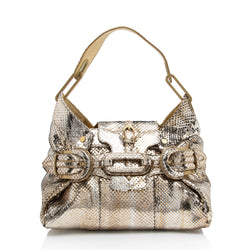 Jimmy Choo Metallic Python Tulita Shoulder Bag (SHF-Sx50h0)