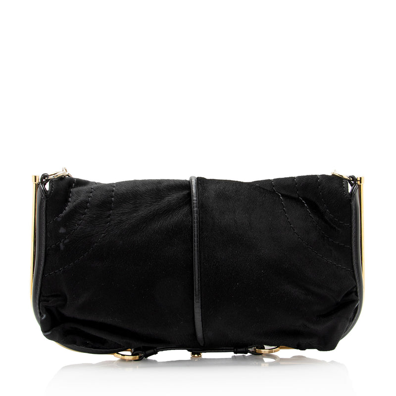 Jimmy Choo Pony Hair Arad Clutch (SHF-imSnks)