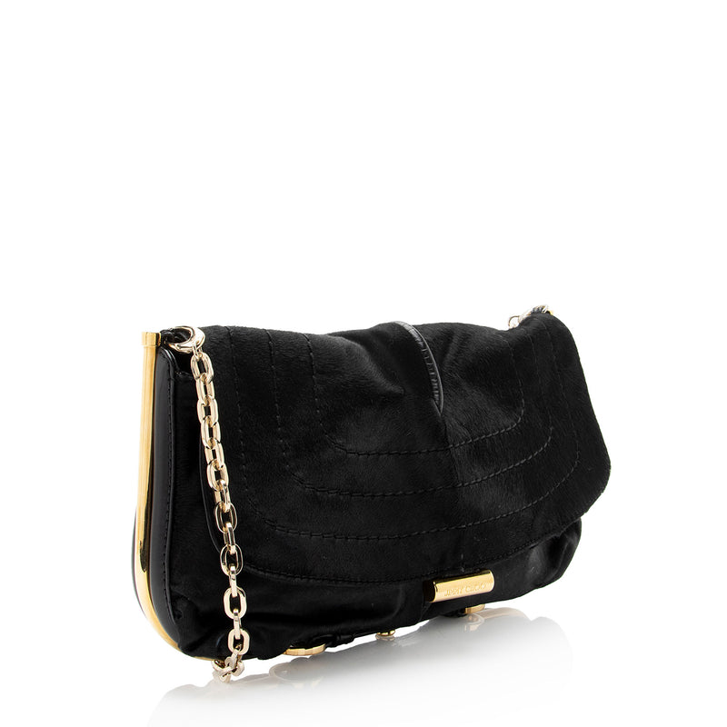 Jimmy Choo Pony Hair Arad Clutch (SHF-imSnks)