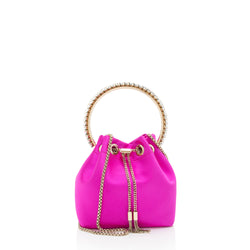 Jimmy Choo Satin Crystal Bon Bon Bucket Bag (SHF-MReeBd)