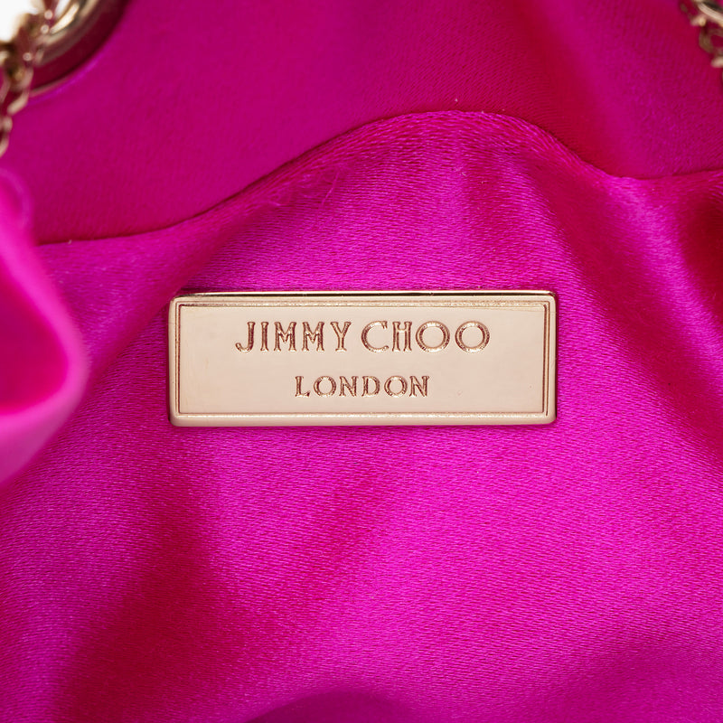 Jimmy Choo Satin Crystal Bon Bon Bucket Bag (SHF-MReeBd)