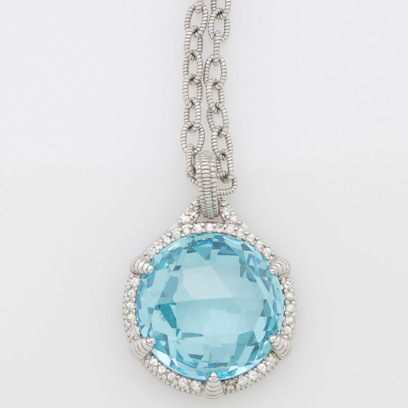 Judith ripka blue topaz on sale necklace