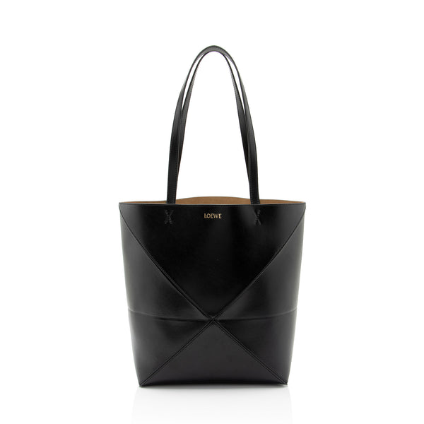 Loewe Leather Shiny Puzzle Tote (SHF-o0UVte)