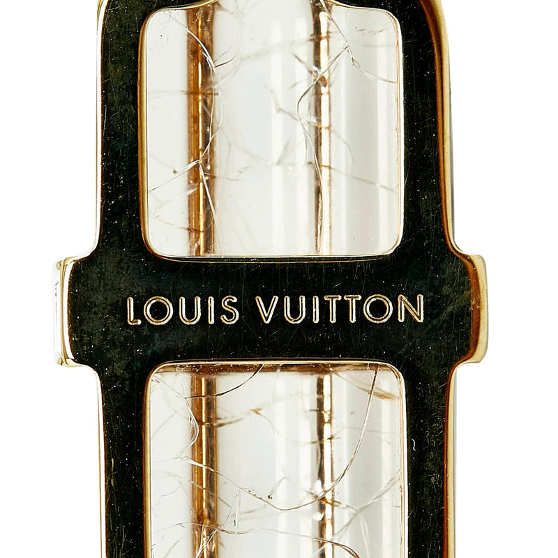 LOUIS VUITTON Book de Reuil Earrings Silver hardware ref.859372