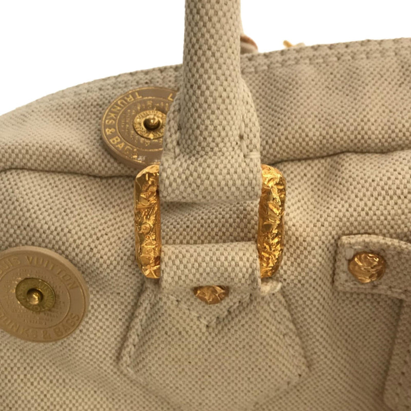 Louis Vuitton Brass Bowly Polka Dot Panama Bag (SHG-v0HWKI)