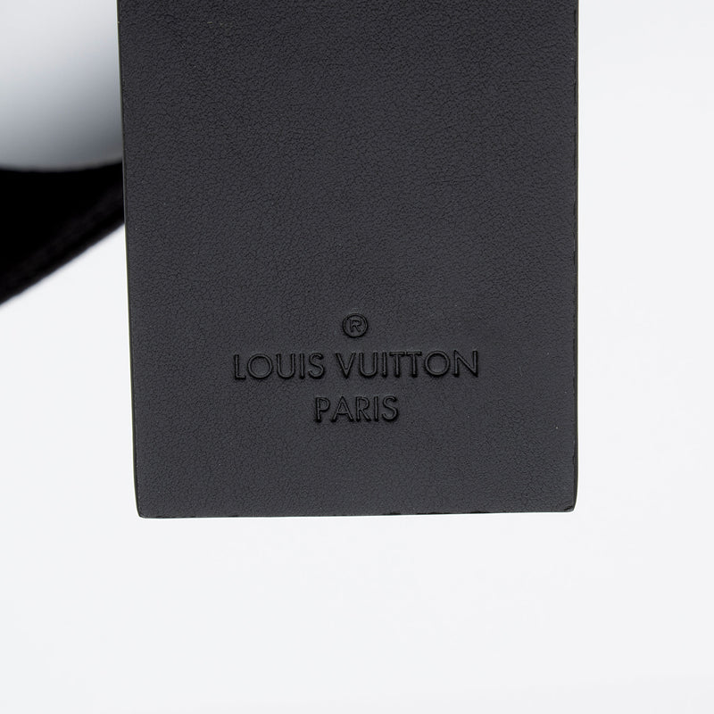Louis Vuitton Black Grained Calfskin Aerogram Keepall Bandoulière