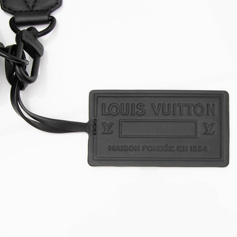 LOUIS VUITTON Grained Calfskin Aerogram Key Pouch Black 1268775
