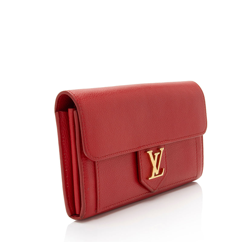 Louis Vuitton Calfskin Lockme Wallet (SHF-SokLMh)