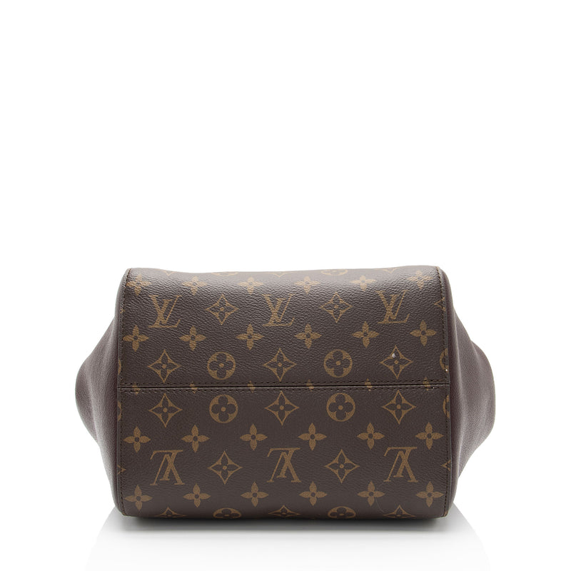 Louis Vuitton Calfskin Monogram Canvas Fold Tote MM (SHF-rBGn0I)