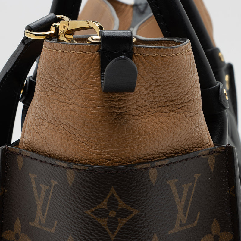 Louis Vuitton Calfskin Monogram Canvas On My Side MM Tote (SHF-RiHqE0)