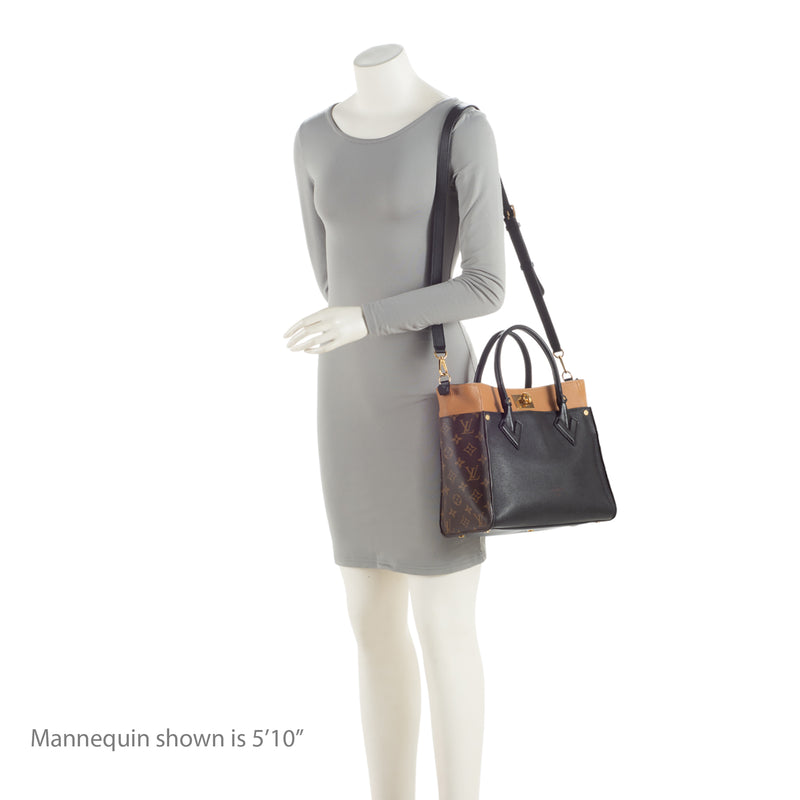 Louis Vuitton Calfskin Monogram Canvas On My Side MM Tote (SHF-RiHqE0)