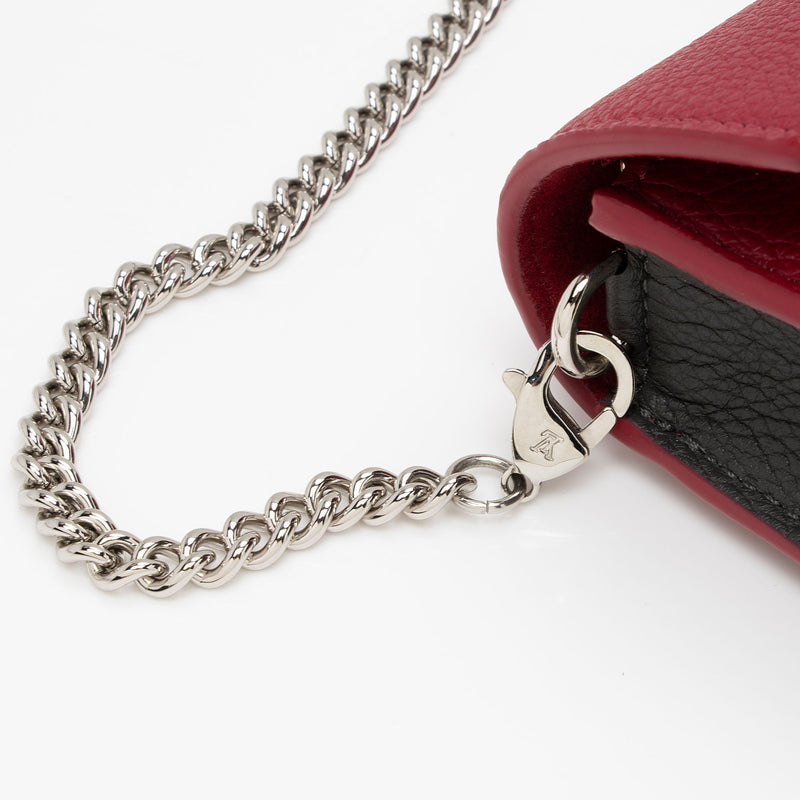 Louis Vuitton Calfskin Mylockme Chain Pochette (SHF-FlNzDu)