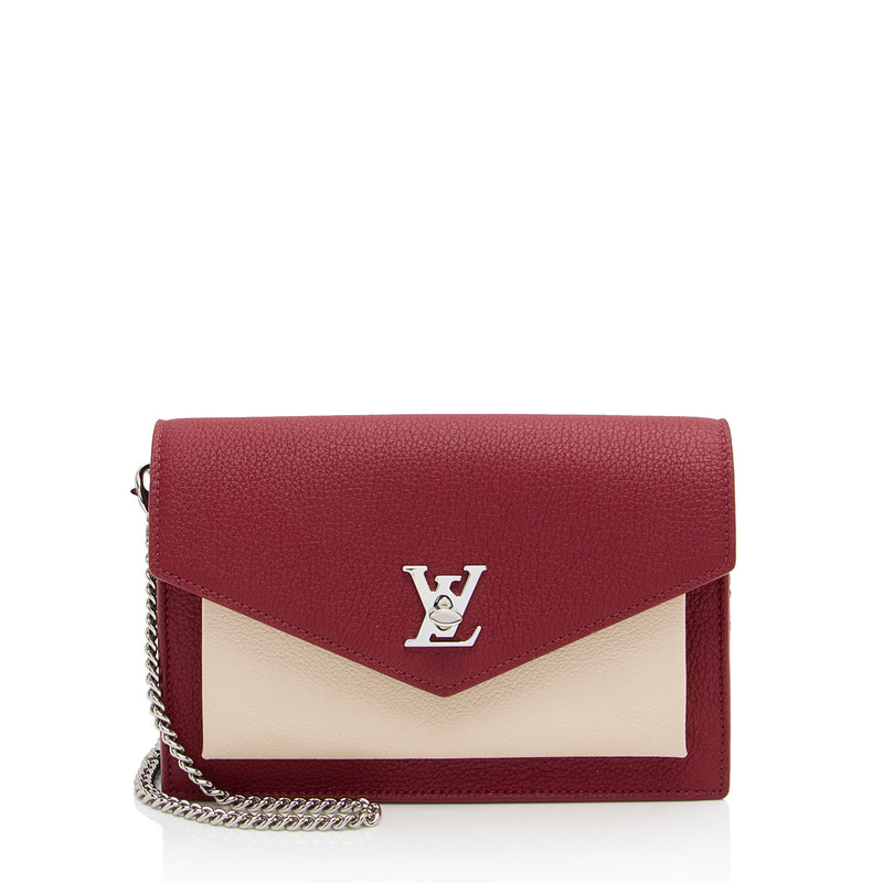 Louis Vuitton Calfskin Mylockme Chain Pochette (SHF-FlNzDu)