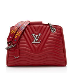 Louis Vuitton Calfskin New Wave Chain Tote (SHF-FEtc9L)