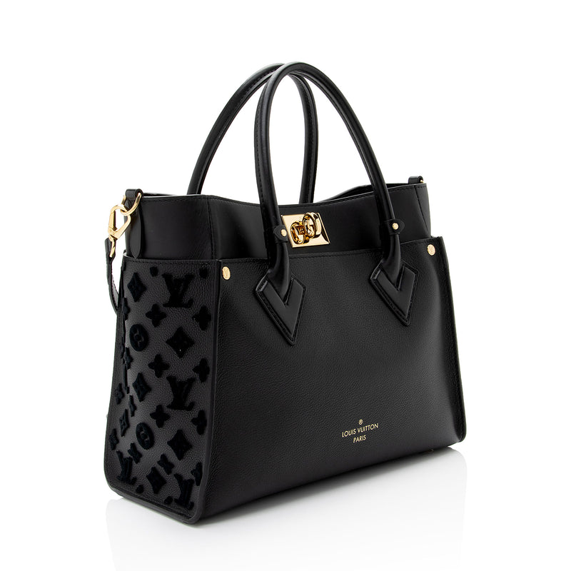Louis Vuitton Black Monogram Canvas and Leather On My Side MM Bag