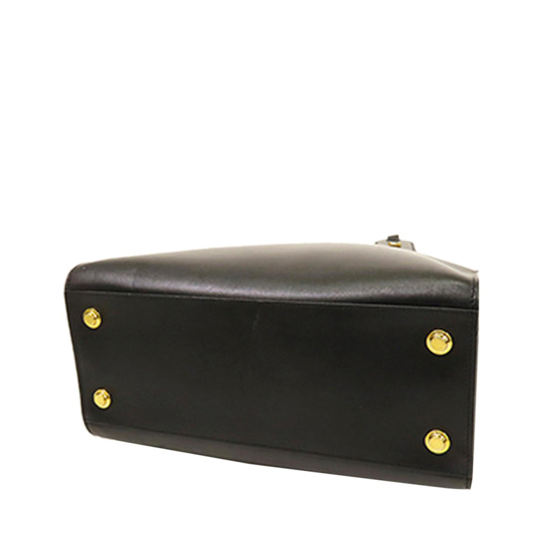 LOUIS VUITTON City Steamer Black Leather Shoulder Hand Bag Satchel+ Strap &  Lock