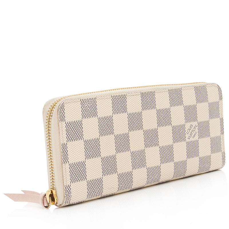 Louis Vuitton Clemence Wallet Damier Azur White