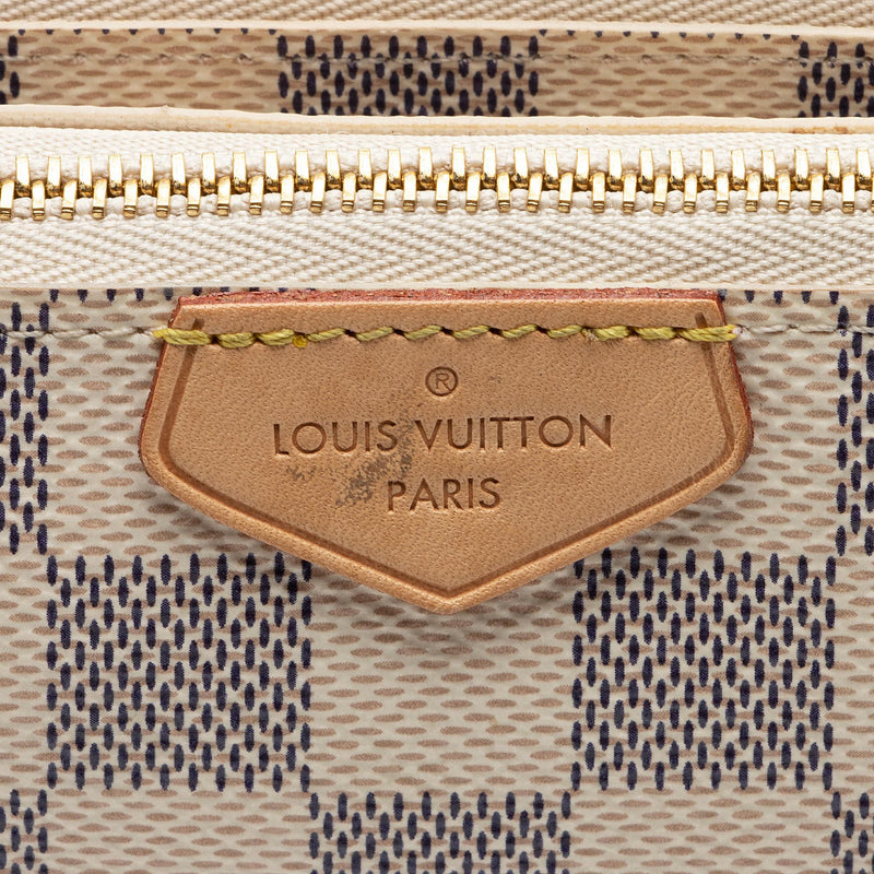 Louis Vuitton Double Zip Pochette Damier Azur for Sale in