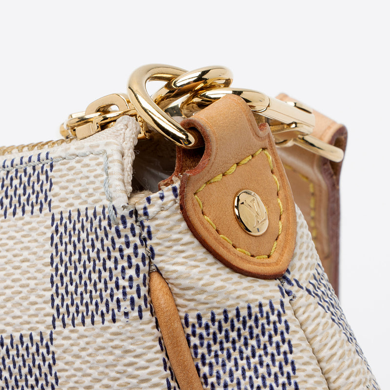 Louis Vuitton Damier Azur Canvas Eva Pochette Crossbody Bag