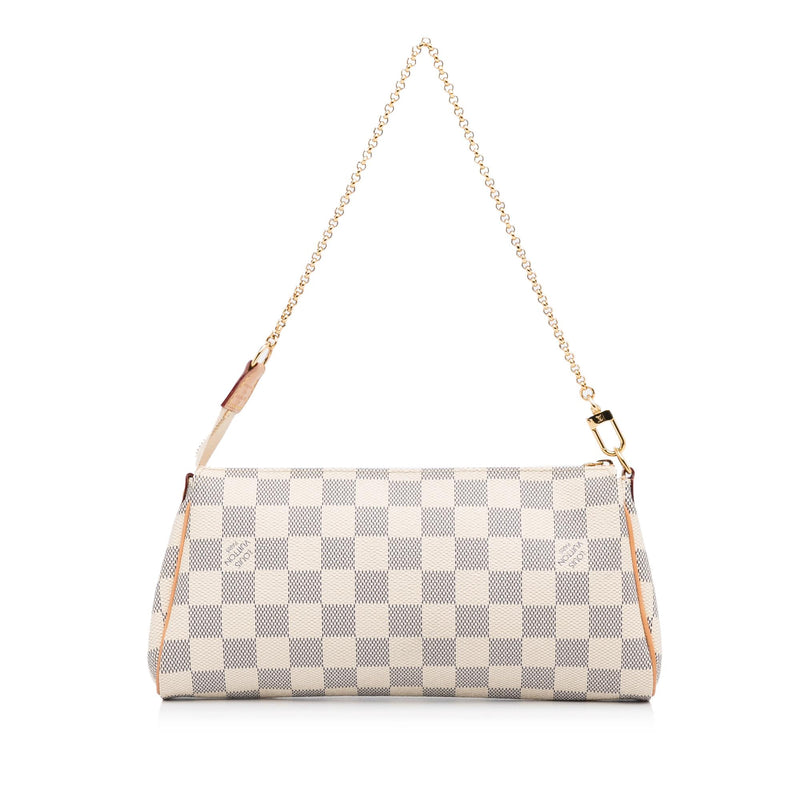 Louis Vuitton, crossover blue and white checkered bag