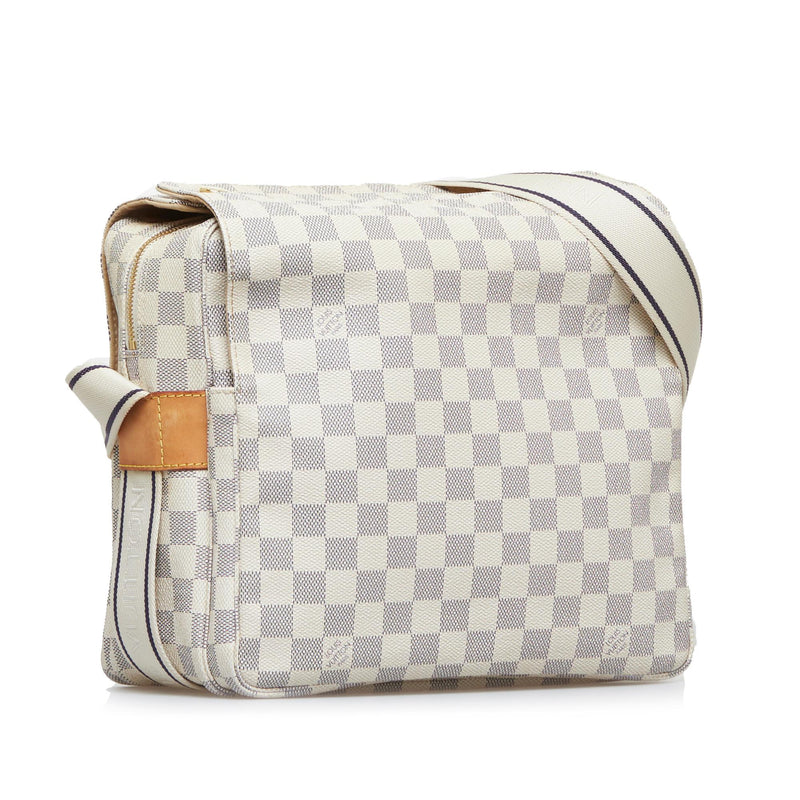 Louis Vuitton Damier Azur Naviglio - White Shoulder Bags, Handbags
