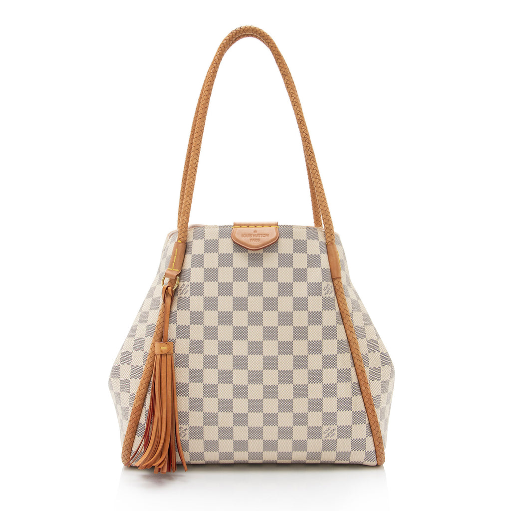 Pre-owned Tote Croisette Damier Azur Blue/white