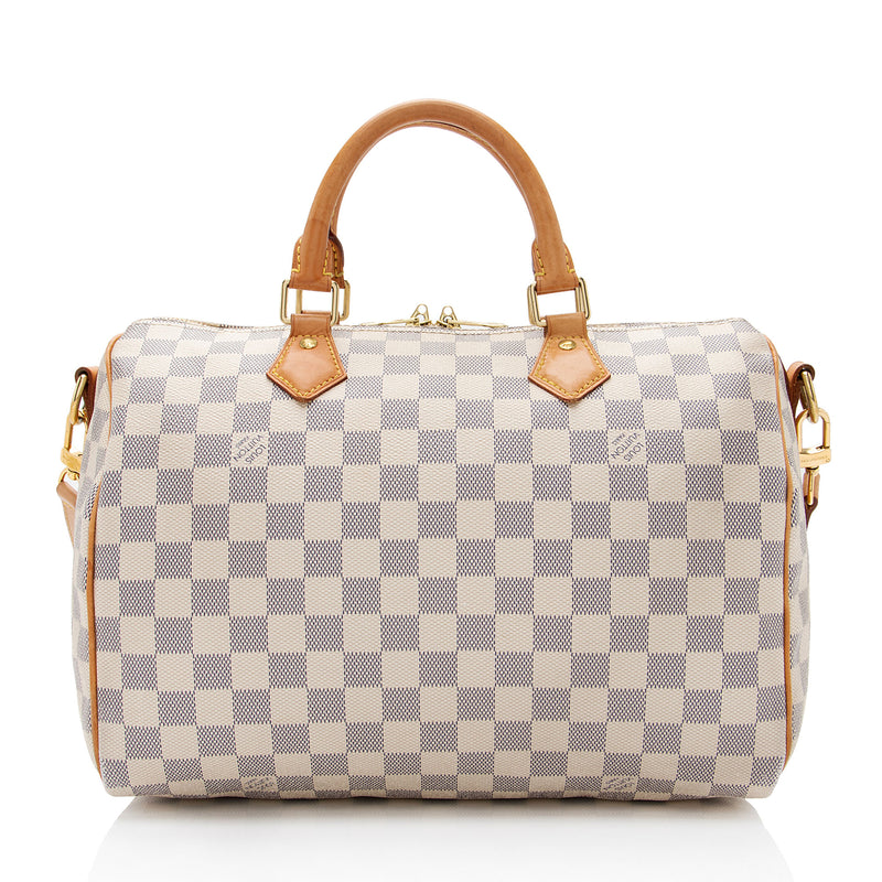 Speedy Bandouliere 25 Damier Top handle bag in Coated canvas, Gold