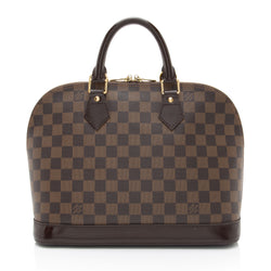 Louis Vuitton Damier Ebene Alma PM Satchel (SHF-ar910V)