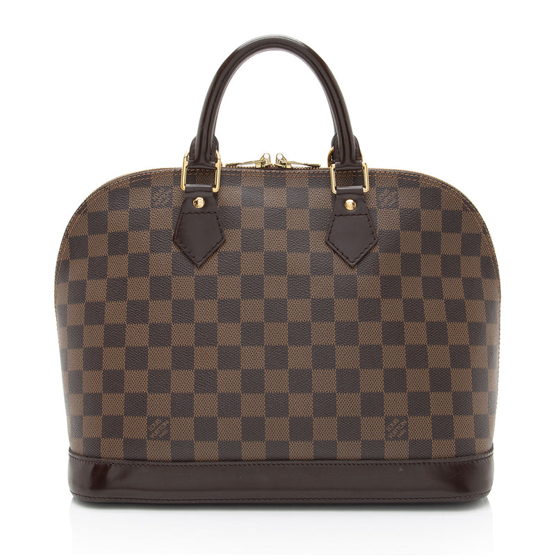 Louis Vuitton Damier Ebene Alma PM Satchel (SHF-ar910V)