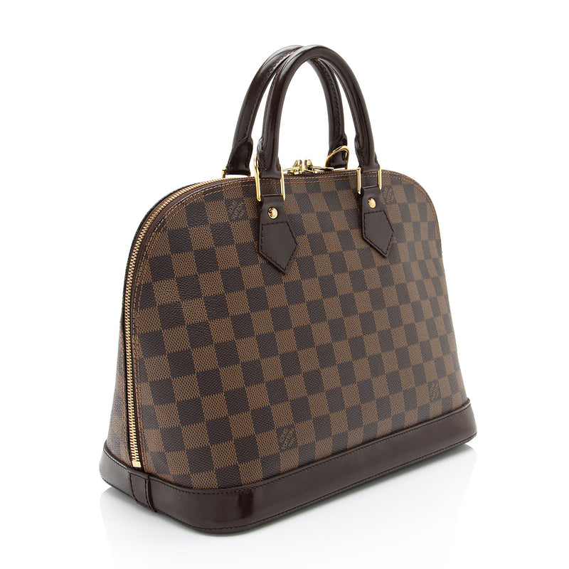 Louis Vuitton Damier Ebene Alma PM Satchel (SHF-ar910V)