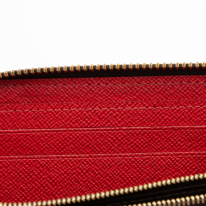 Louis Vuitton Damier Ebene Pattern Coated Canvas Clemence Wallet