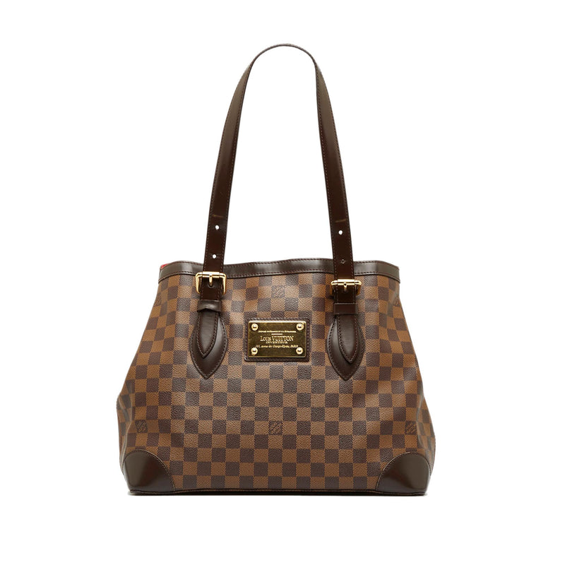 LV Hampstead PM Damier Ebene Coated Canvas with Gold Hardware
