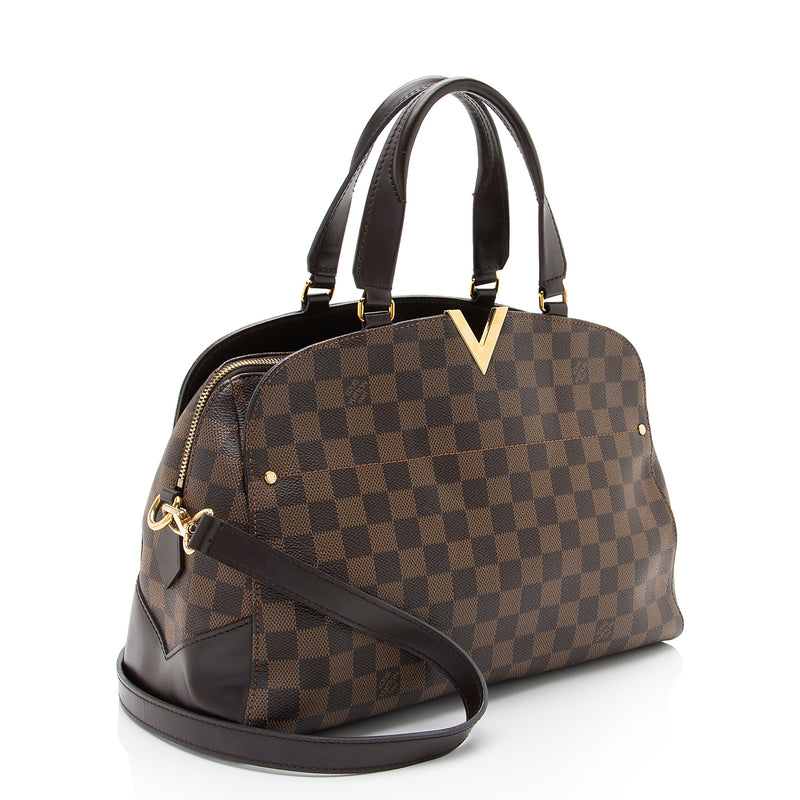 Louis Vuitton Damier Ebene Kensington Bowler Satchel (SHF-lo5hSe)