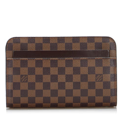 LOUIS VUITTON Damier Ebene Saint Louis Pochette Clutch Bag