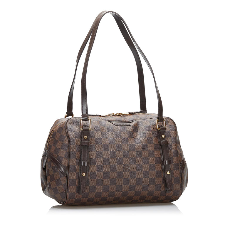 Louis Vuitton Brown Damier Canvas Leather Rivington Tote Bag Louis Vuitton