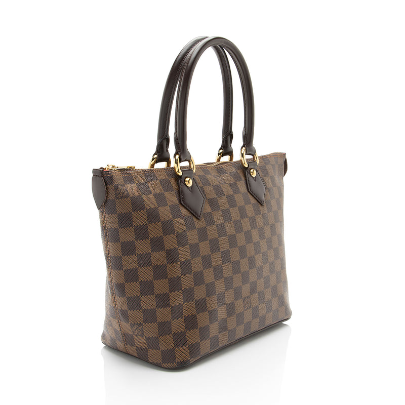 Louis Vuitton Damier Ebene Saleya PM Tote (SHF-oMBtvC)