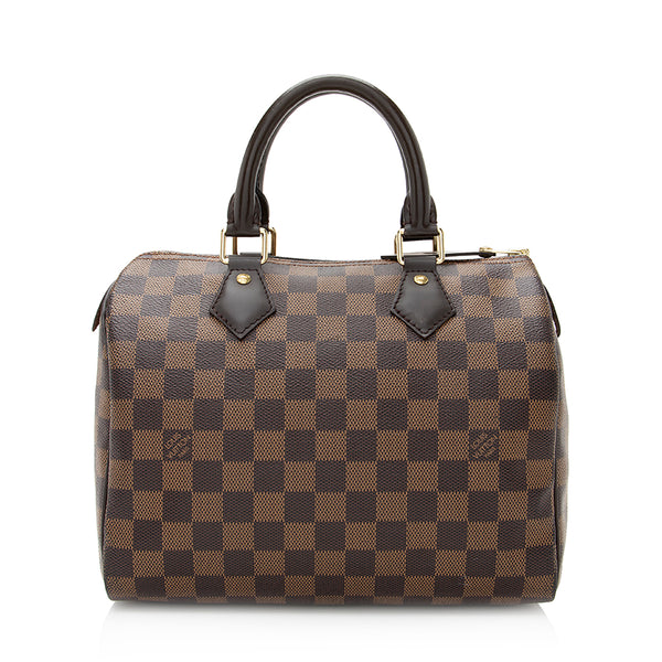 Louis Vuitton Damier Ebene Speedy 25 Satchel (SHF-21044)