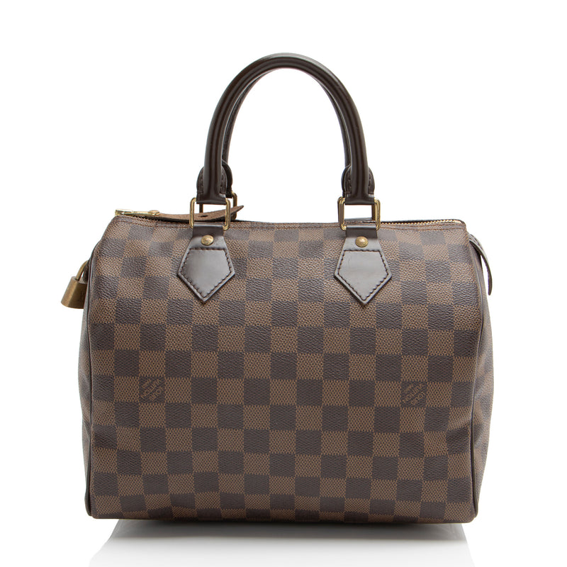 Louis Vuitton Damier Ebene Speedy 25 Satchel (SHF-VMw0ml)