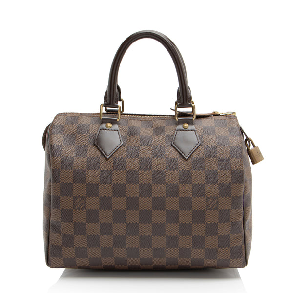 Louis Vuitton Damier Ebene Speedy 25 Satchel (SHF-VMw0ml)