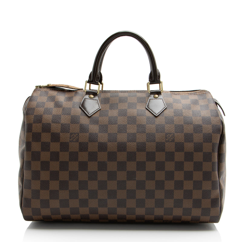 Louis Vuitton Damier Ebene Speedy 35 Satchel (SHF-8RRCj1)