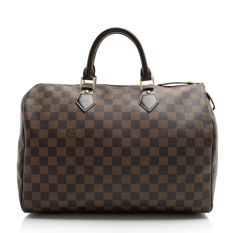 Louis Vuitton Damier Ebene Speedy 35 Satchel (SHF-8RRCj1)