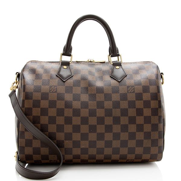 Louis Vuitton Damier Ebene Speedy Bandouliere 30 Satchel (SHF-21143)