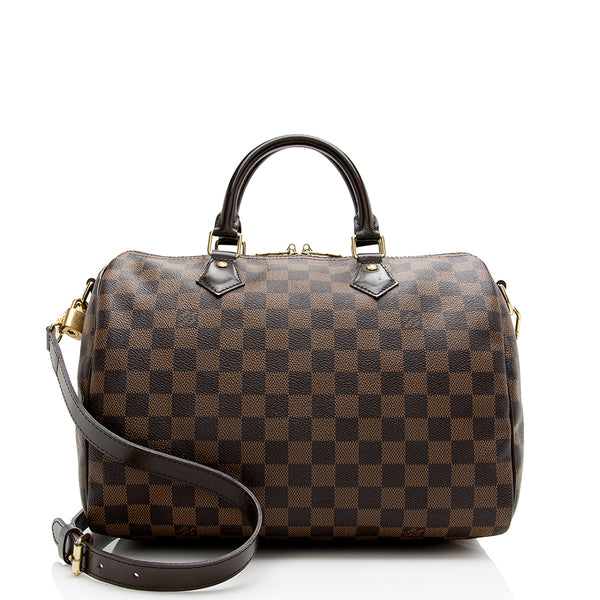 Louis Vuitton Damier Ebene Speedy Bandouliere 30 Satchel (SHF-21423)