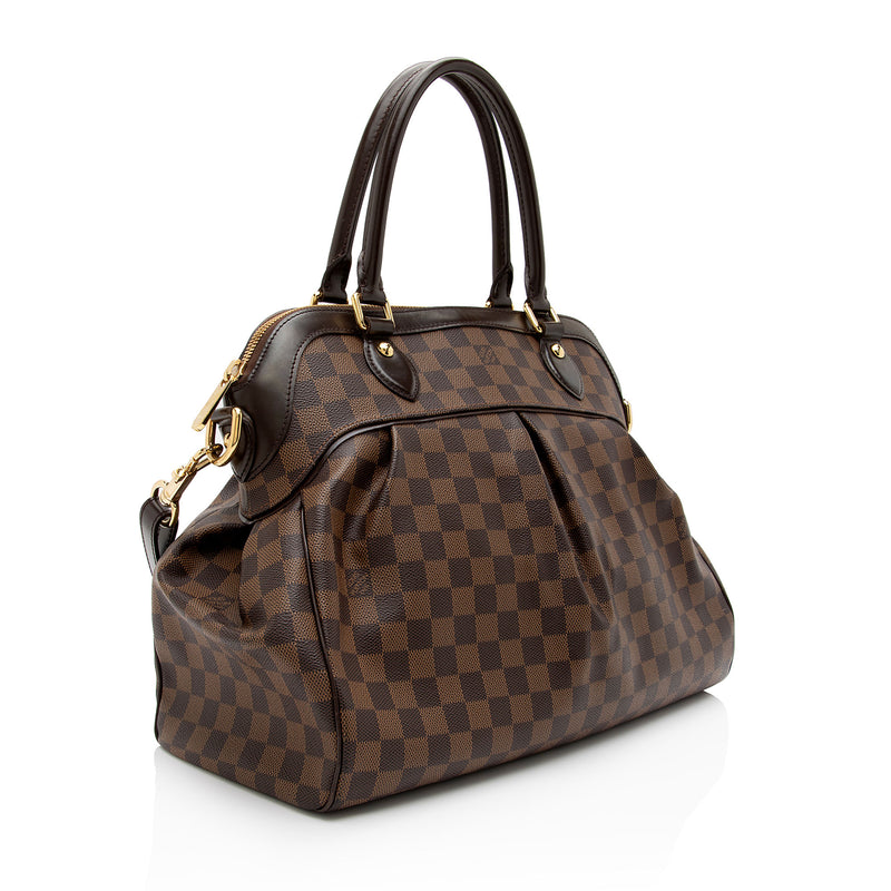 LOUIS VUITTON Trevi PM Damier Ebene Satchel Bag Brown - New Year Deals