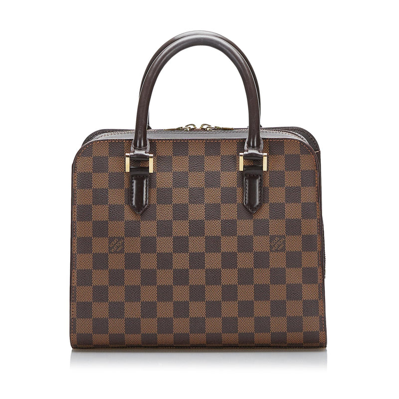 LOUIS VUITTON Triana Damier Ebene Shoulder Bag Brown