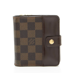 Louis Vuitton Damier Ebene Zipped Compact Wallet (SHF-aDlVQU)