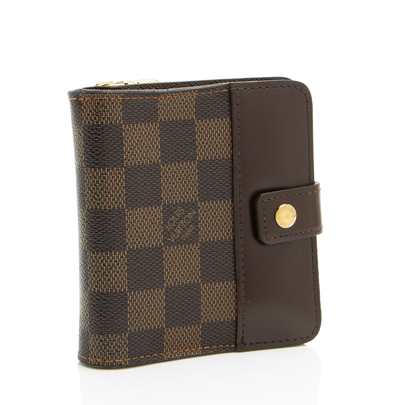 Louis Vuitton Damier Ebene Zipped Compact Wallet (SHF-aDlVQU)