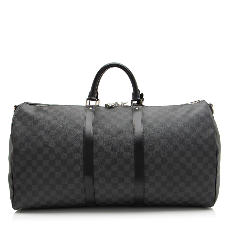 Louis Vuitton Damier Graphite Keepall Bandouliere 55 Duffle (SHF-IDTC9L)