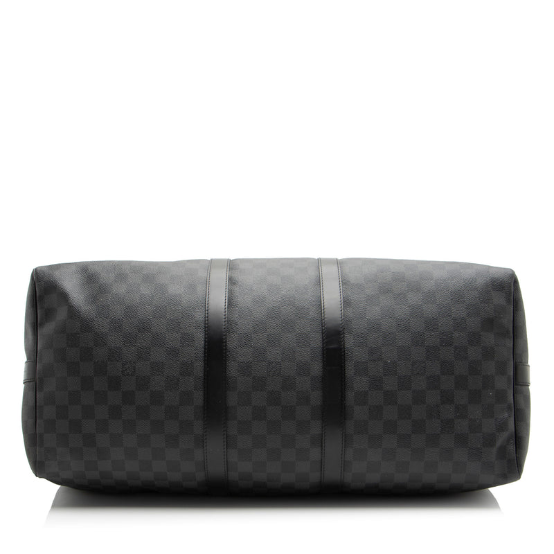 Louis Vuitton Damier Graphite Keepall Bandouliere 55 Duffle (SHF-IDTC9L)