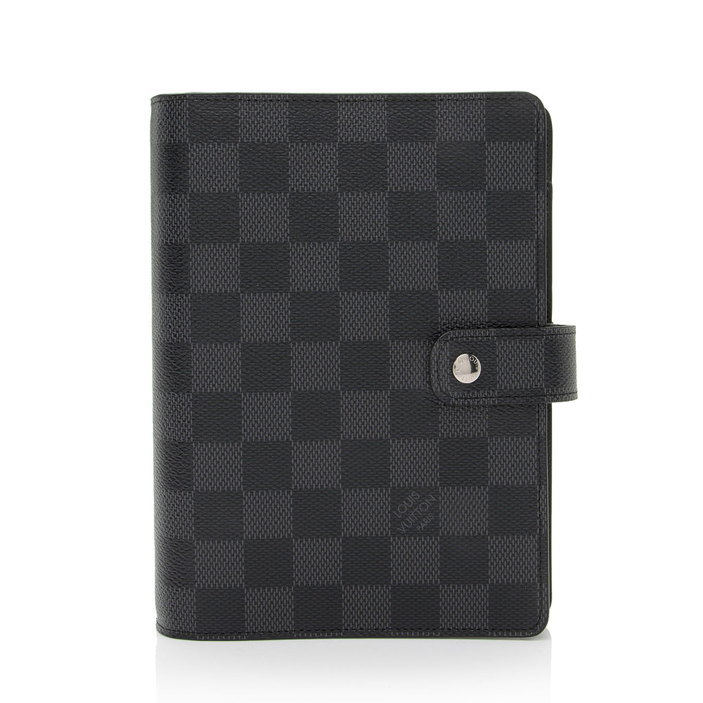 Louis Vuitton Damier Graphite Medium Ring Agenda Cover (SHF-aNiE2L